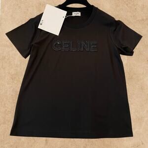 CELINE Women's Black Short Sleeve